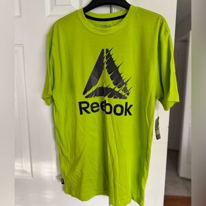 NWT Reebok Graphic Tee Shirt Men's M Medium Spring Green Crew Neck Activewear